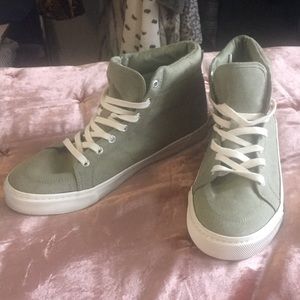 Olive Green High Top Sneakers